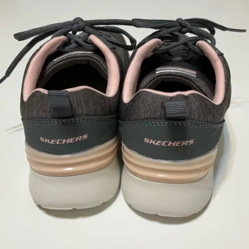 Skechers Skech-Air Grey and Pink Sneakers, 9. Memory Foam
